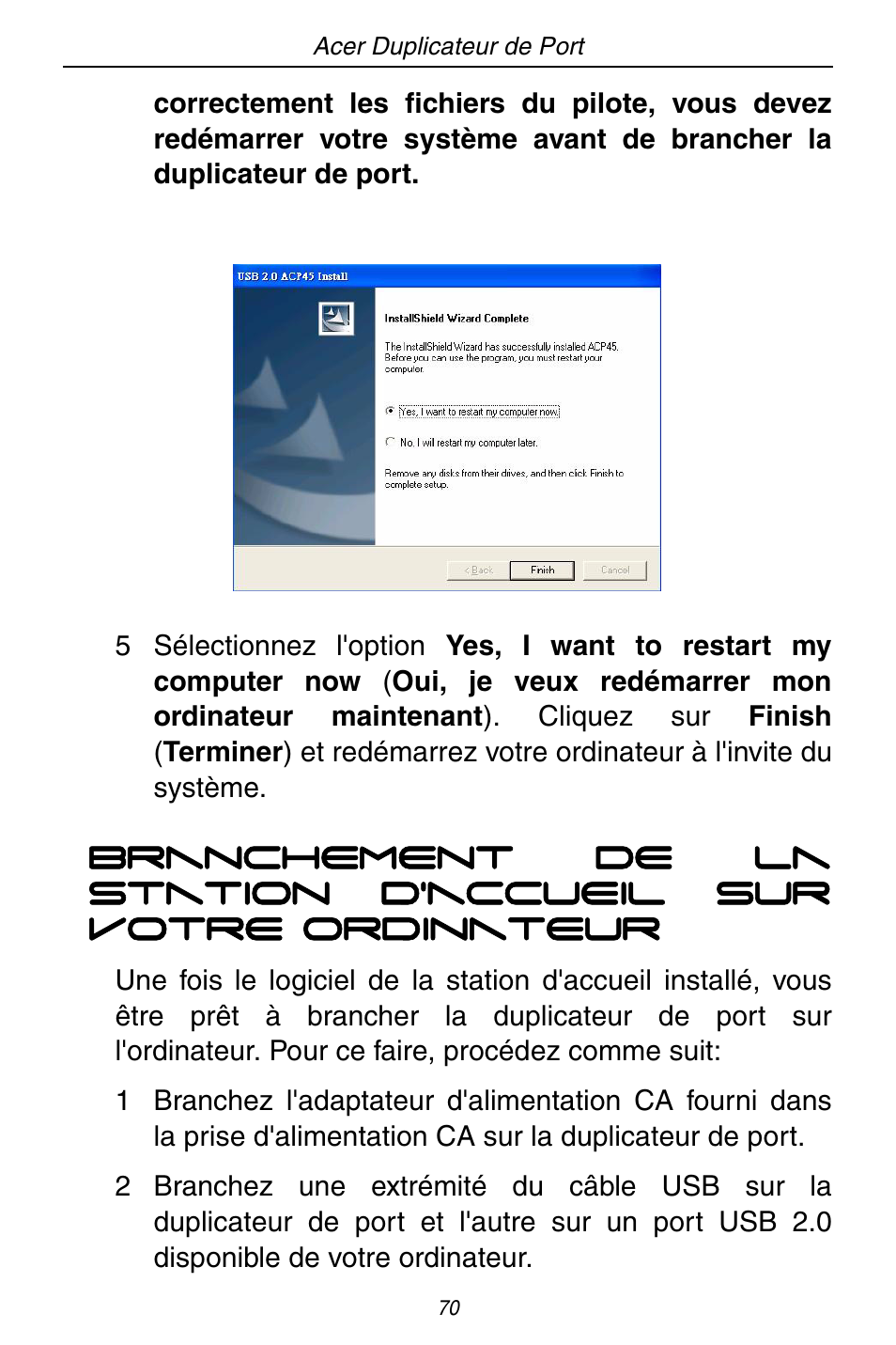Acer ACP45 USB port replicator User Manual | Page 70 / 150