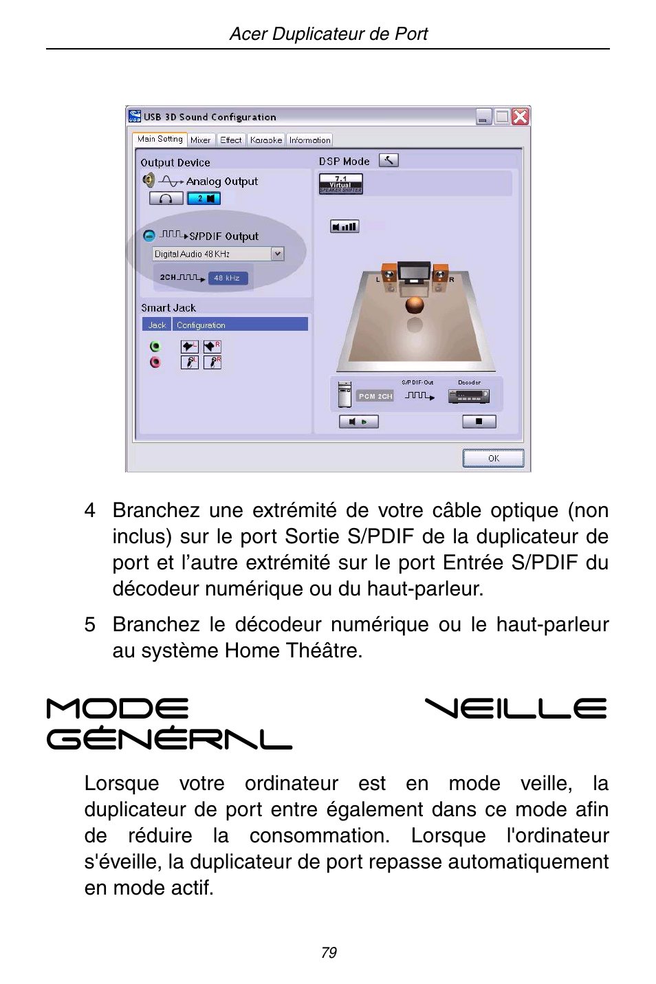 Mode veille général | Acer ACP45 USB port replicator User Manual | Page 79 / 150