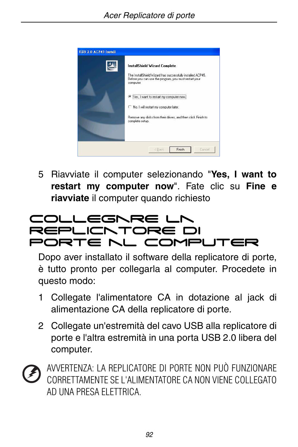 Acer ACP45 USB port replicator User Manual | Page 92 / 150