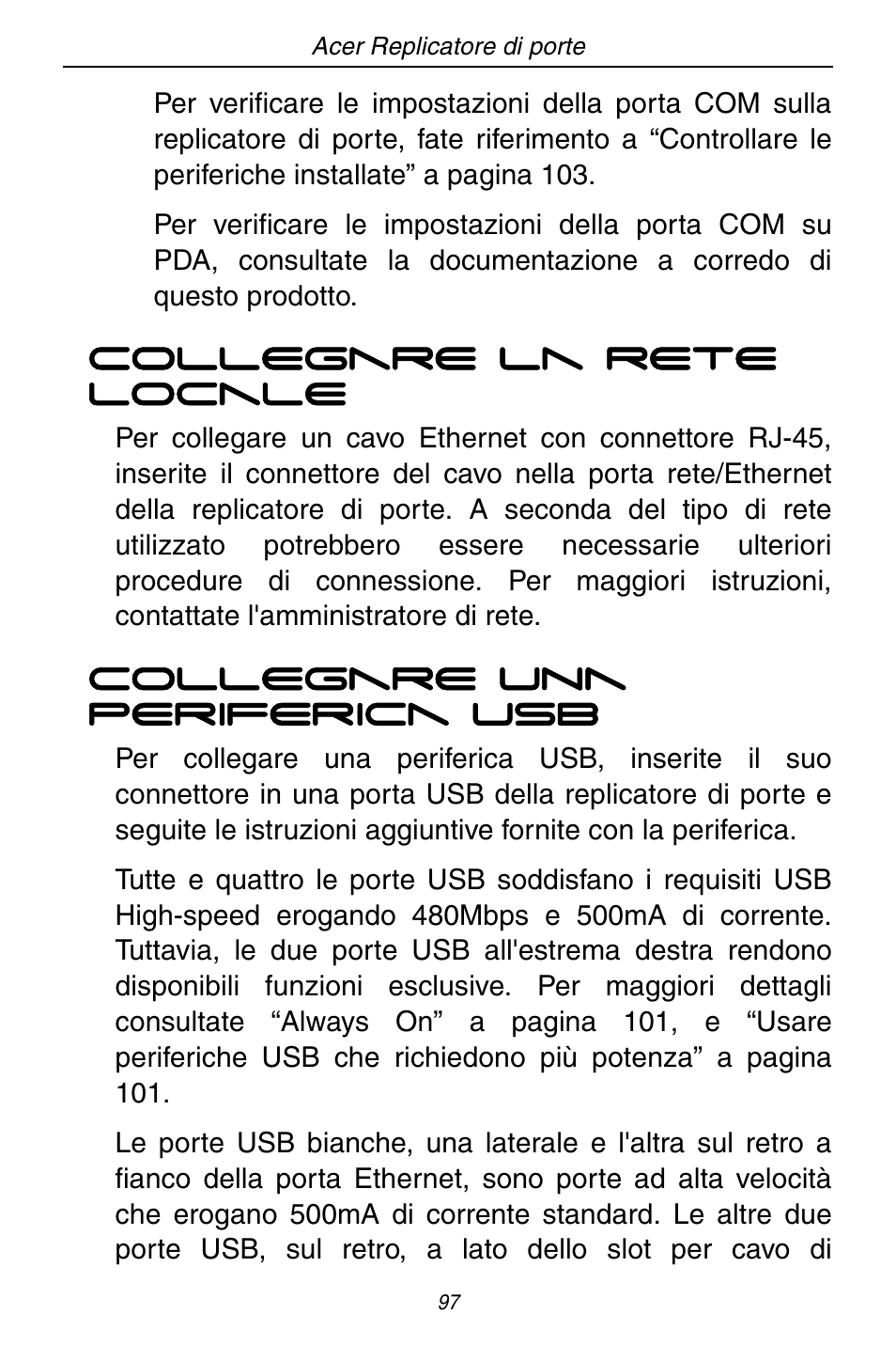 Acer ACP45 USB port replicator User Manual | Page 97 / 150