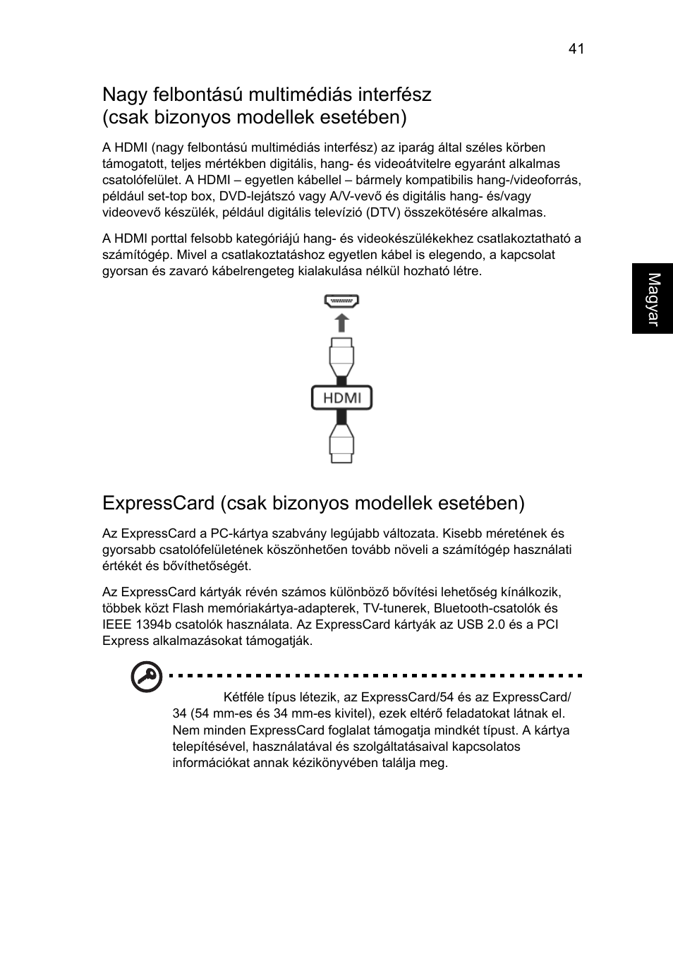 Expresscard (csak bizonyos modellek esetében) | Acer TravelMate 4750 User Manual | Page 1023 / 2286