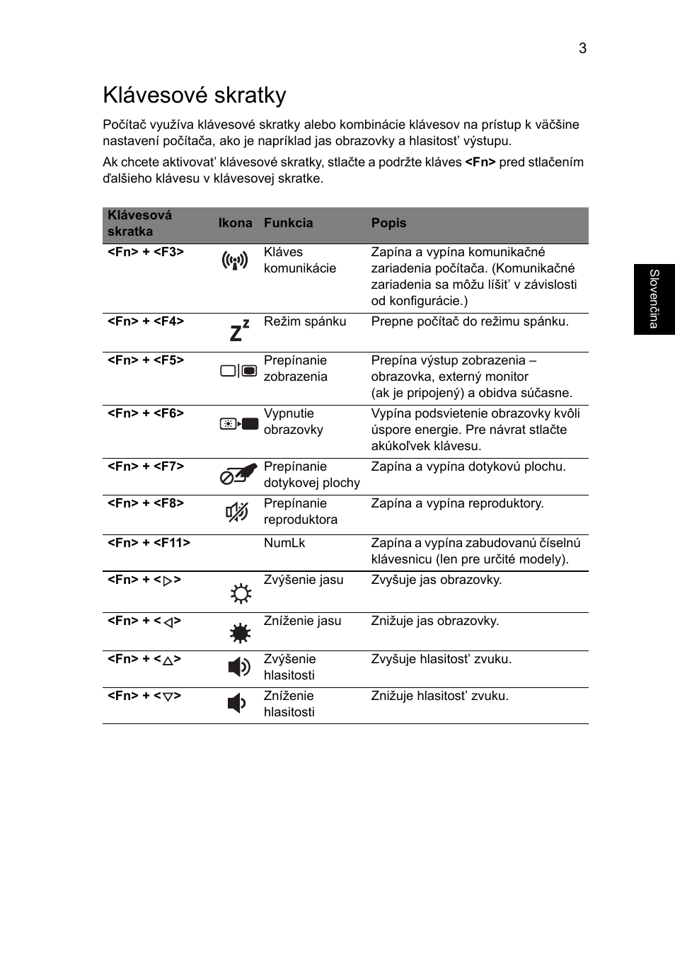 Klávesové skratky | Acer TravelMate 4750 User Manual | Page 1133 / 2286