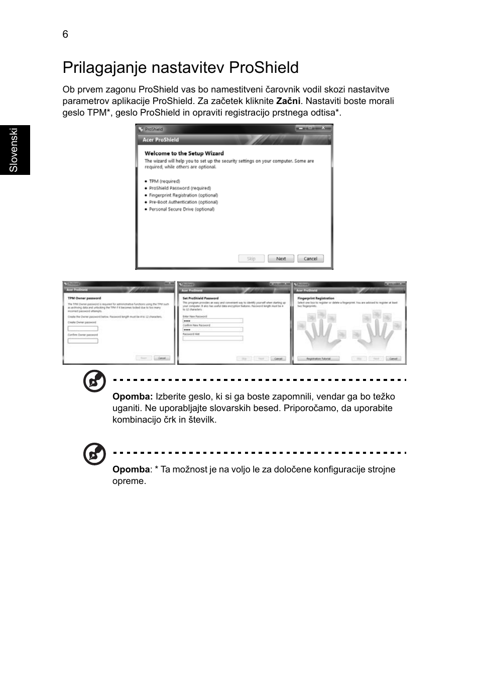 Prilagajanje nastavitev proshield | Acer TravelMate 4750 User Manual | Page 1208 / 2286