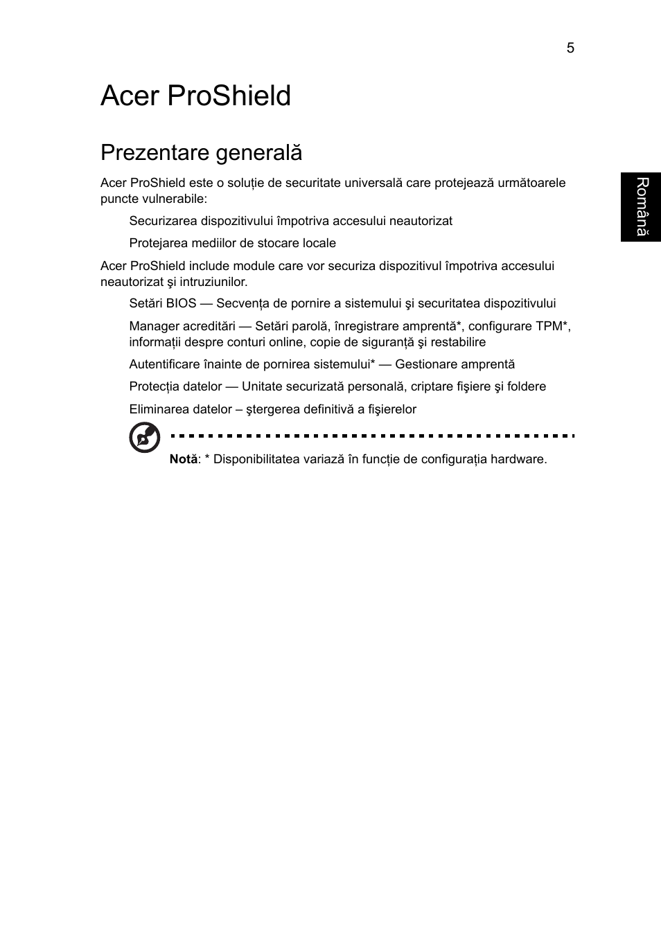 Acer proshield, Prezentare generală | Acer TravelMate 4750 User Manual | Page 1355 / 2286