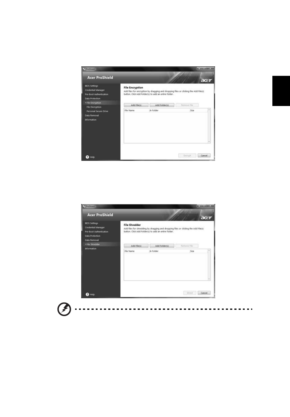 Andmekaitse, Andmete eemaldamine | Acer TravelMate 4750 User Manual | Page 1509 / 2286