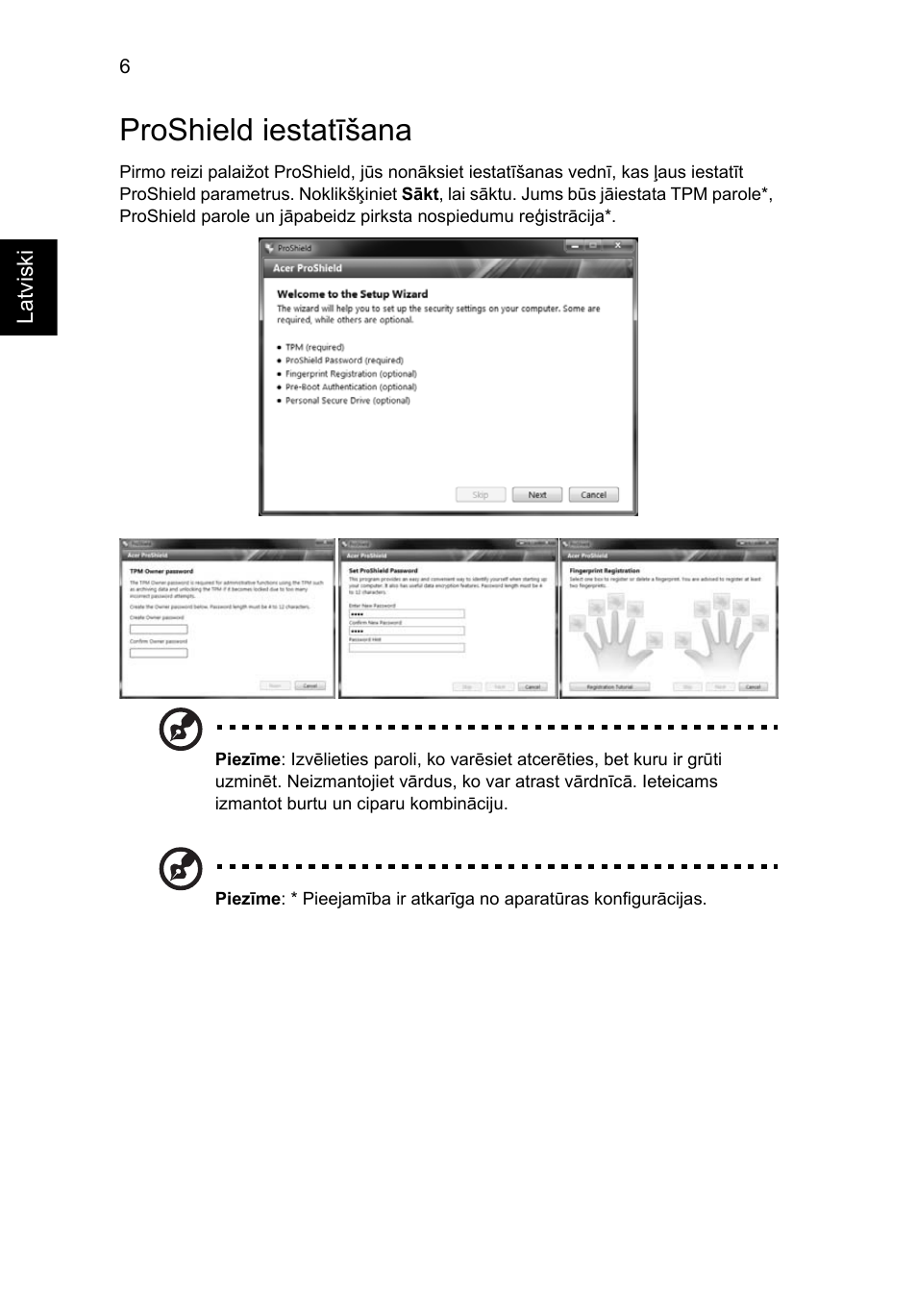 Proshield iestatīšana | Acer TravelMate 4750 User Manual | Page 1578 / 2286