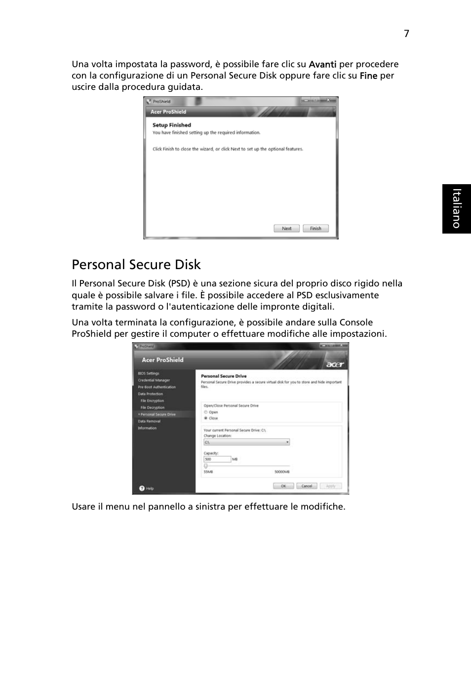 Personal secure disk | Acer TravelMate 4750 User Manual | Page 253 / 2286