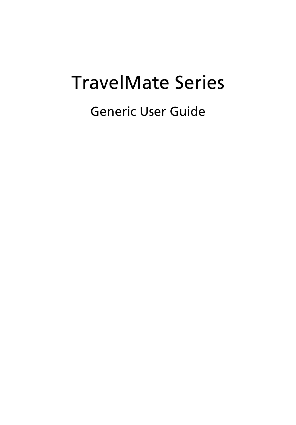 English, Travelmate series | Acer TravelMate 4750 User Manual | Page 3 / 2286