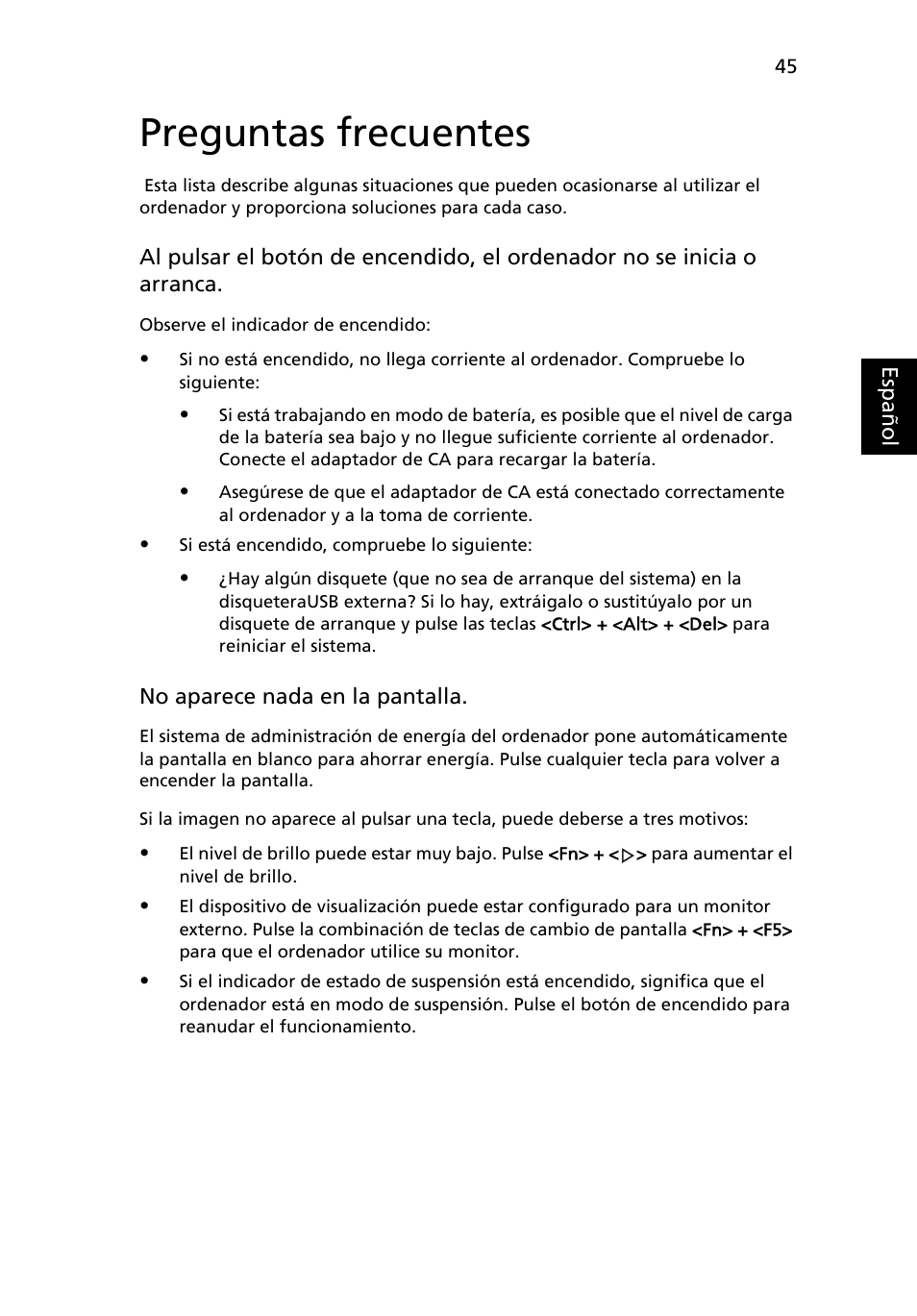 Preguntas frecuentes | Acer TravelMate 4750 User Manual | Page 365 / 2286