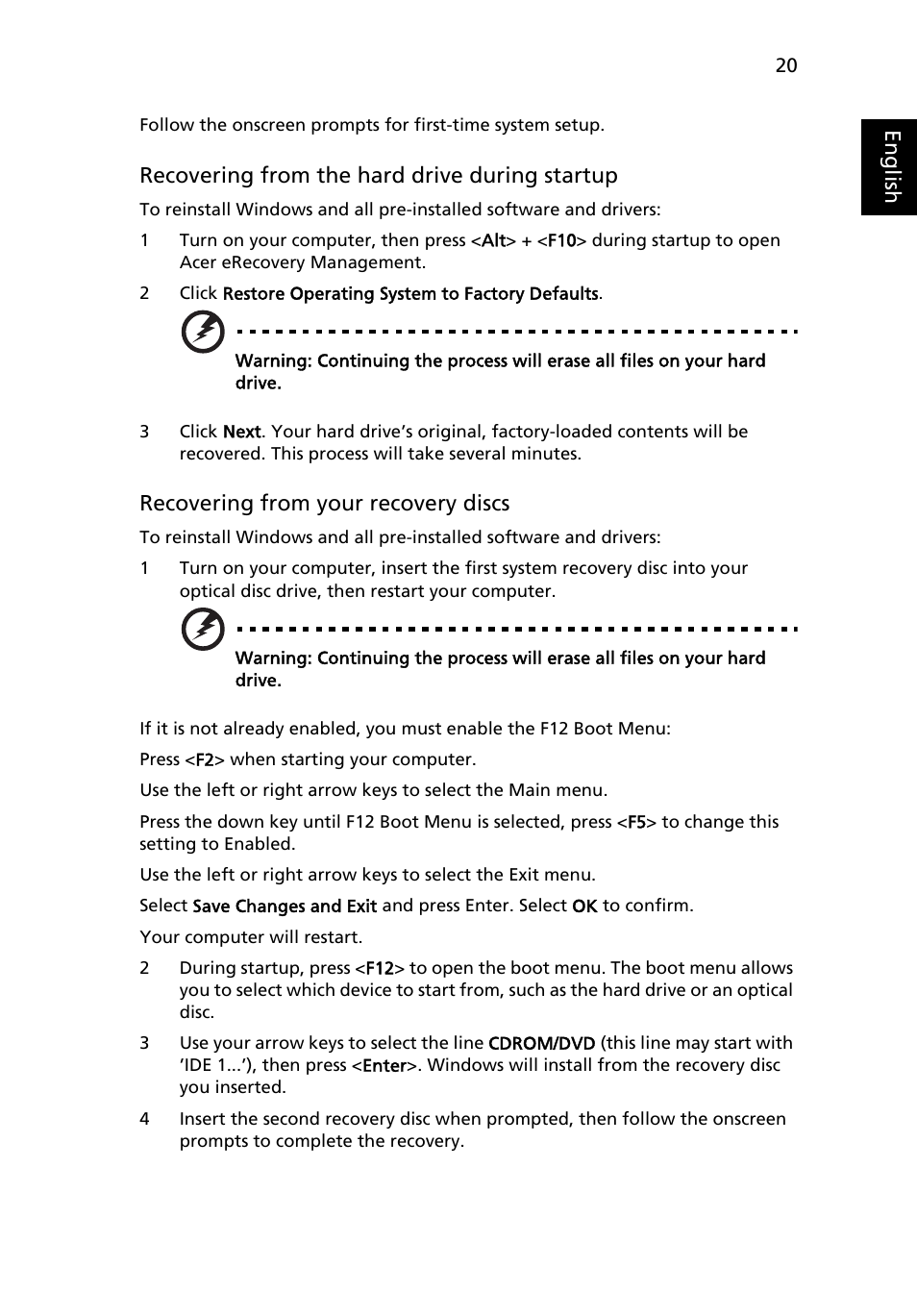 Acer TravelMate 4750 User Manual | Page 40 / 2286