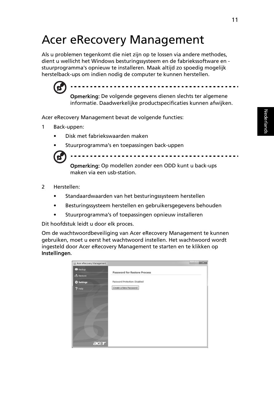 Acer erecovery management | Acer TravelMate 4750 User Manual | Page 479 / 2286