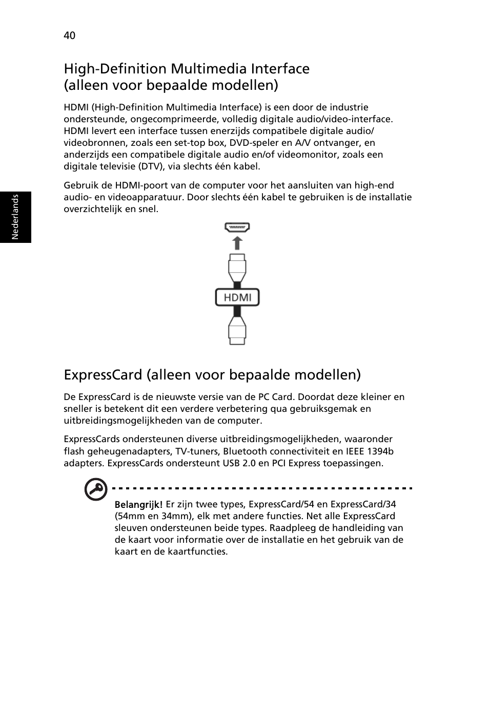 Expresscard (alleen voor bepaalde modellen) | Acer TravelMate 4750 User Manual | Page 508 / 2286