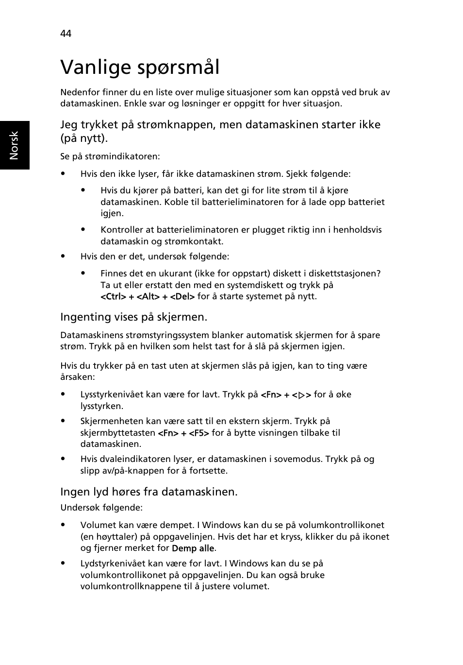 Vanlige spørsmål | Acer TravelMate 4750 User Manual | Page 586 / 2286