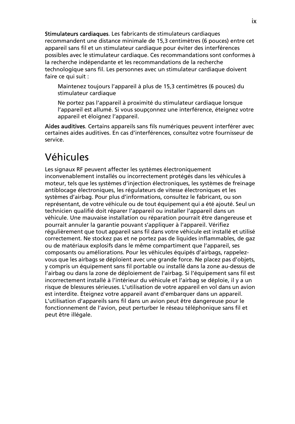 Véhicules | Acer TravelMate 4750 User Manual | Page 85 / 2286