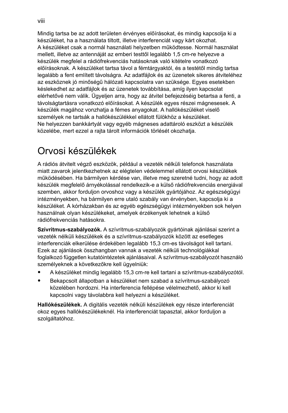 Orvosi készülékek | Acer TravelMate 4750 User Manual | Page 970 / 2286