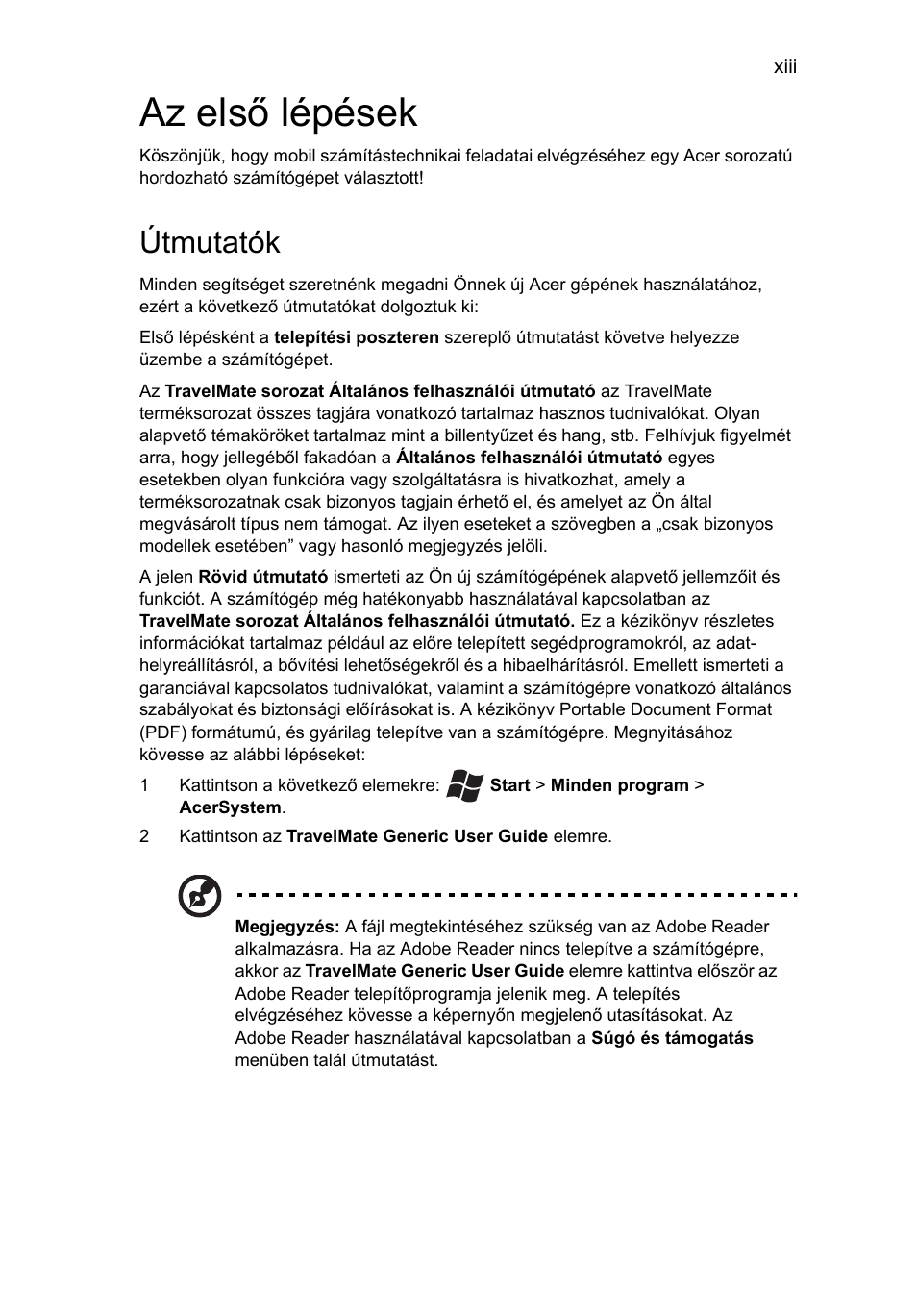 Az első lépések, Útmutatók | Acer TravelMate 4750 User Manual | Page 975 / 2286