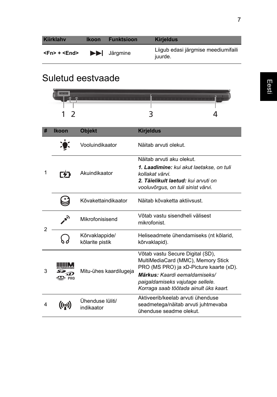 Suletud eestvaade | Acer TravelMate P653-MG User Manual | Page 253 / 365