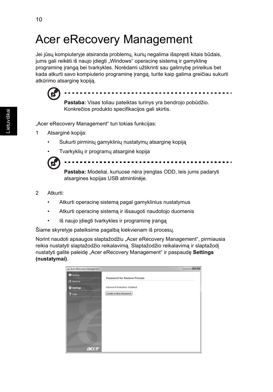 Acer erecovery management | Acer Aspire 4830G User Manual | Page 1704 / 2354