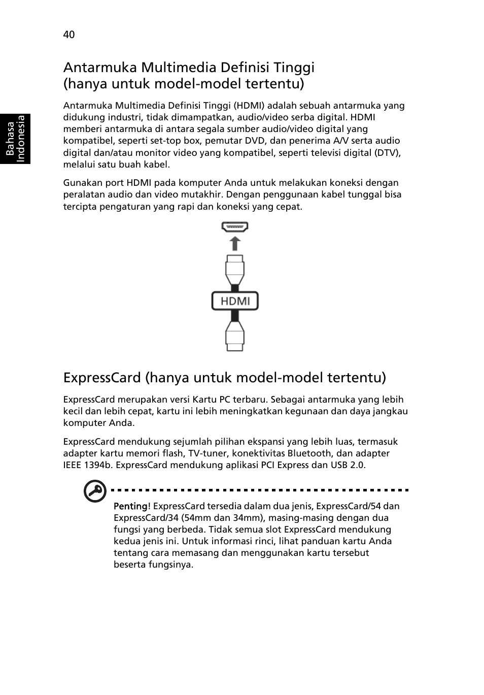 Expresscard (hanya untuk model-model tertentu) | Acer Aspire 4830G User Manual | Page 2258 / 2354