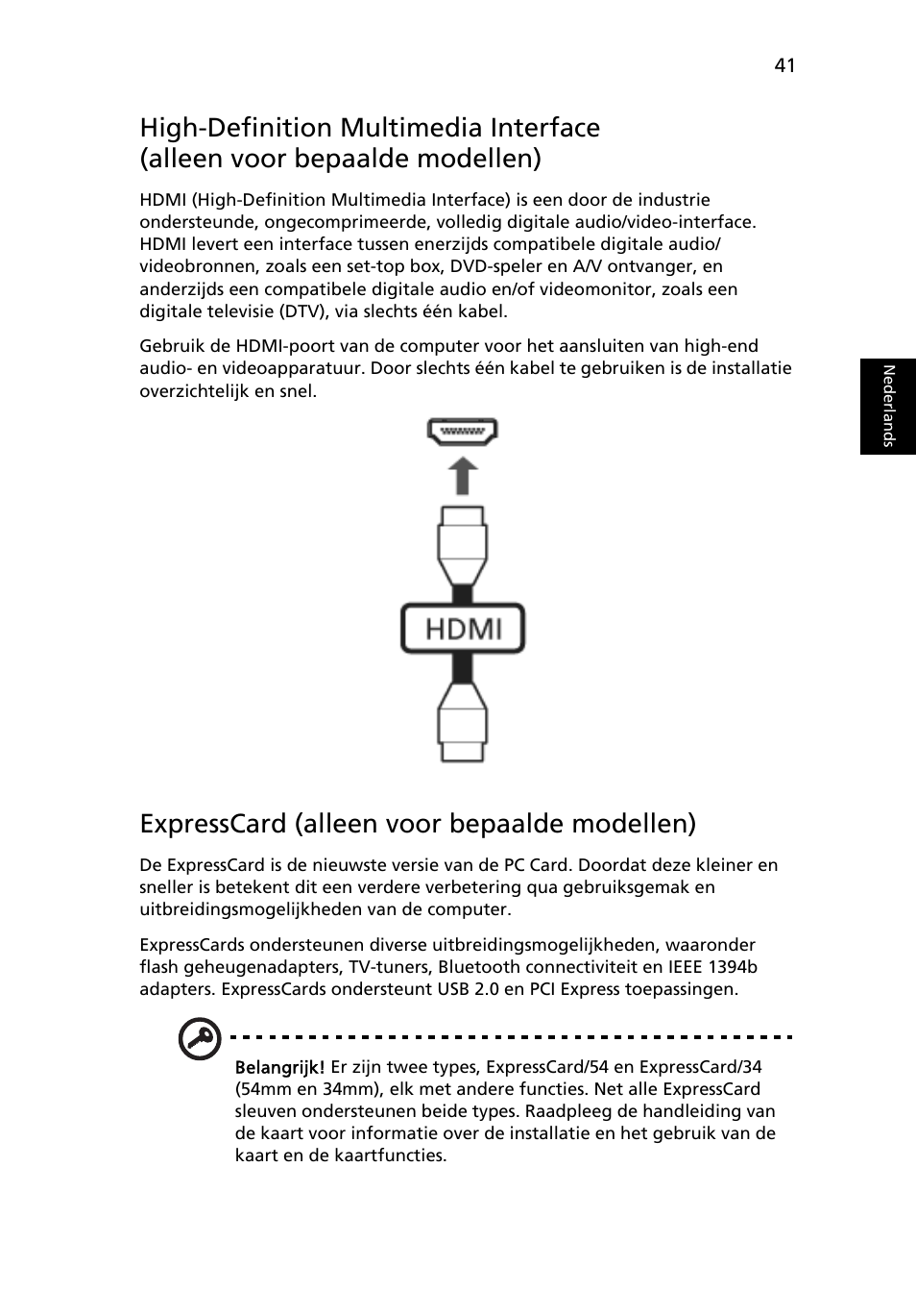 Expresscard (alleen voor bepaalde modellen) | Acer Aspire 4830G User Manual | Page 531 / 2354