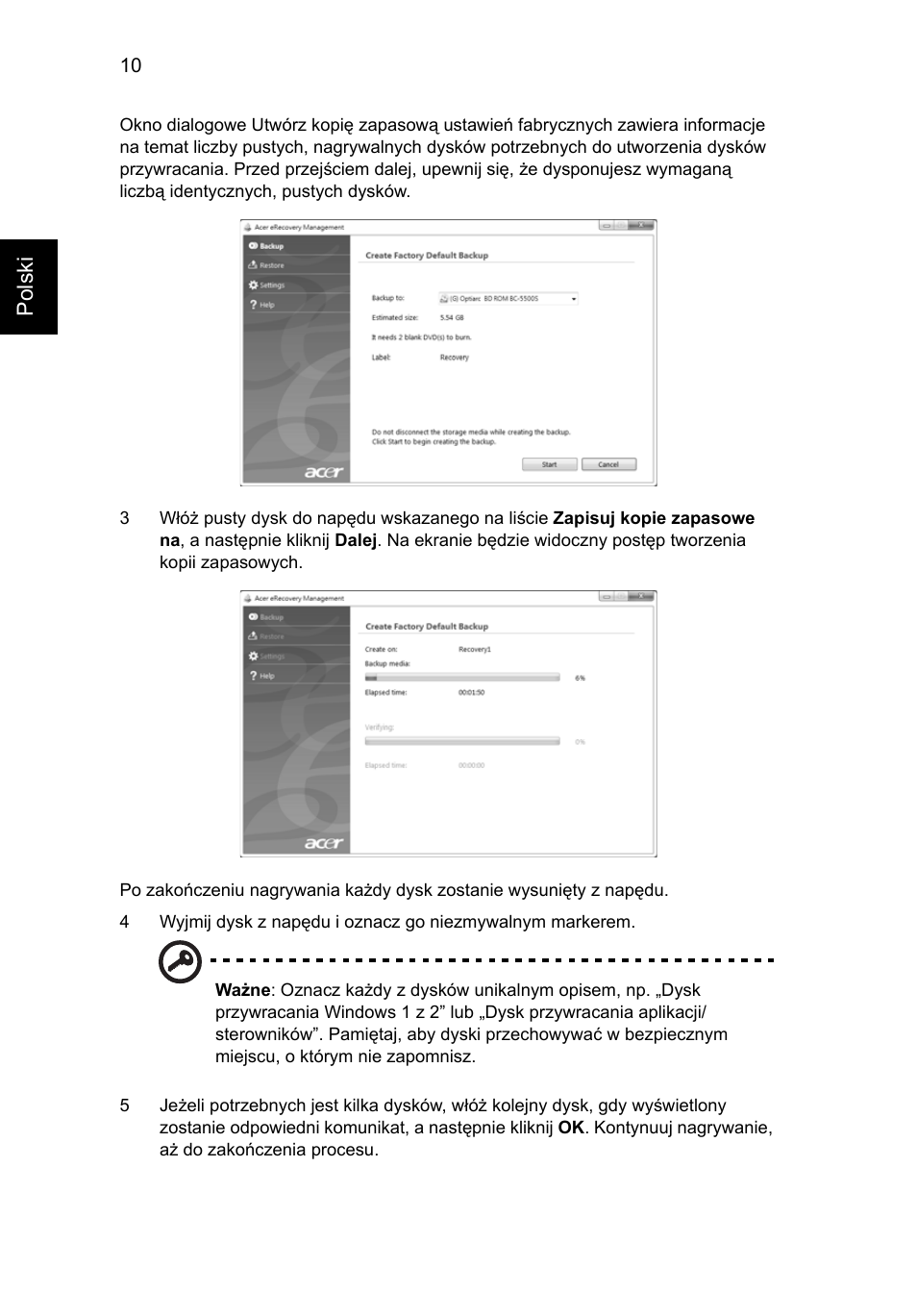 Polski | Acer Aspire 4830G User Manual | Page 950 / 2354