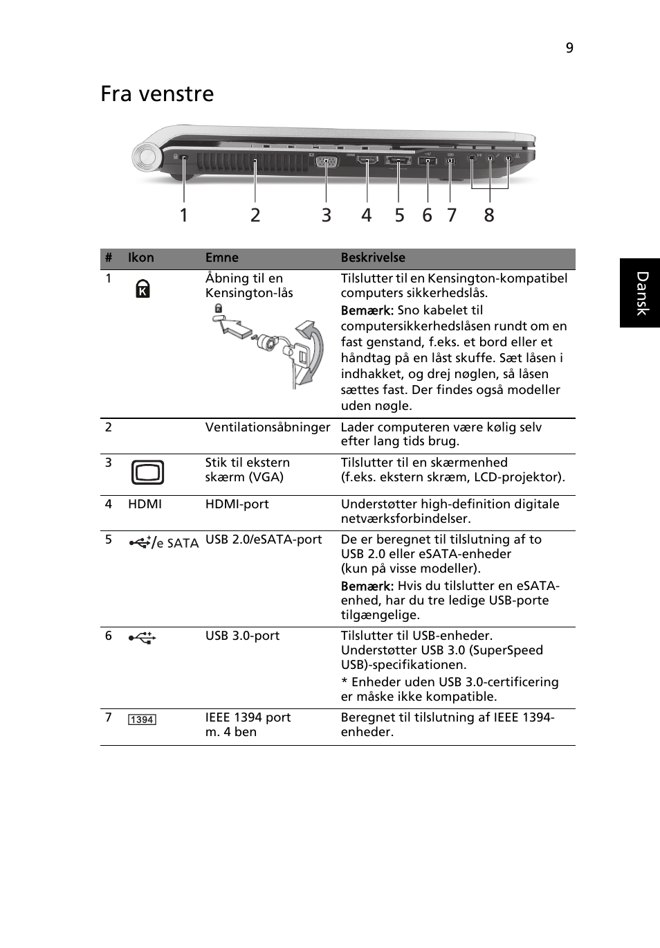 Fra venstre | Acer Aspire 8950G User Manual | Page 111 / 378