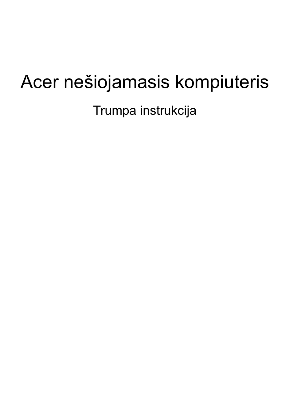 Lietuviškai, Acer nešiojamasis kompiuteris | Acer Aspire 8950G User Manual | Page 271 / 378