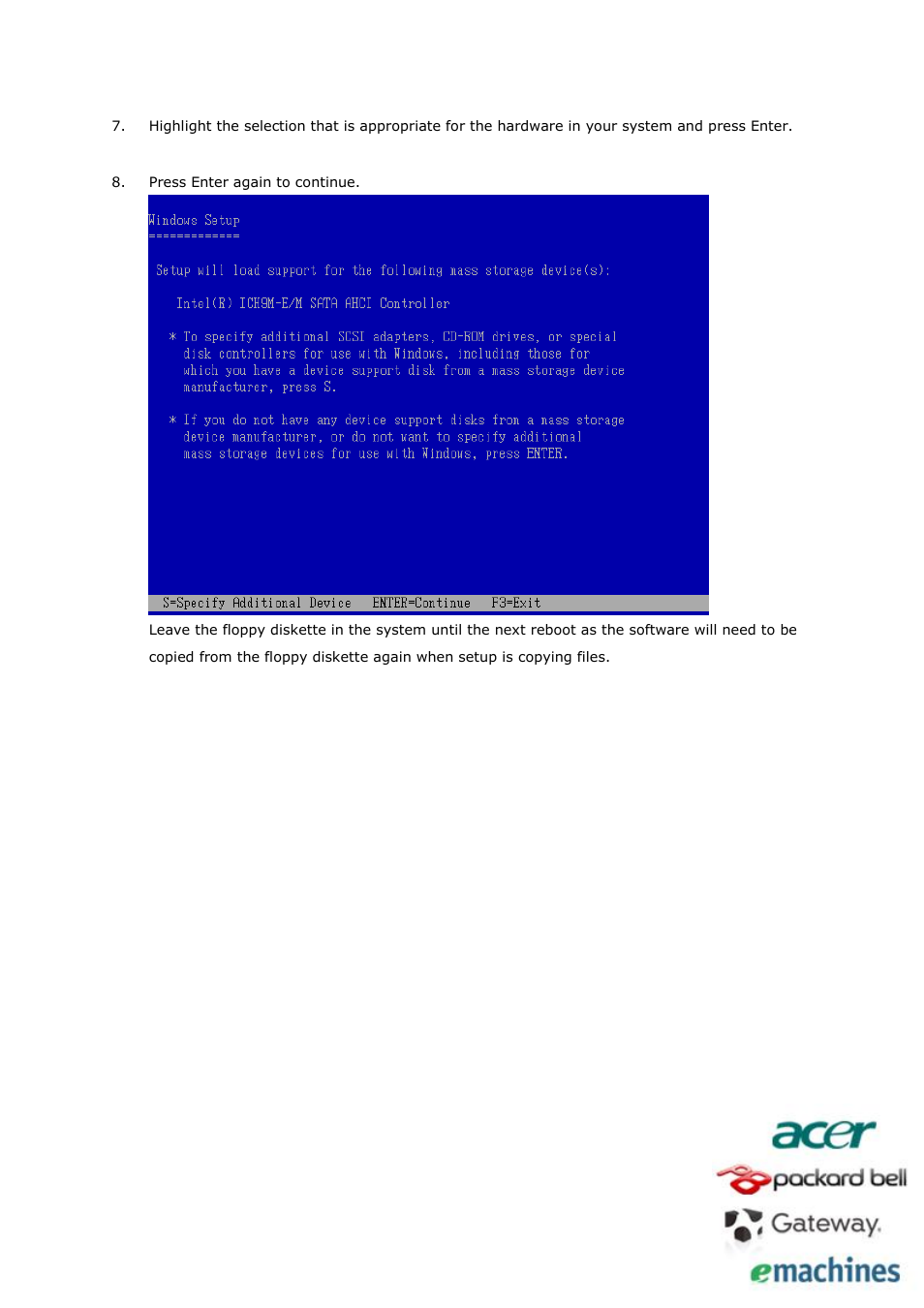 Microsoft Pre-Install Intel® AHCI Driver for  Windows XP User Manual | Page 4 / 4