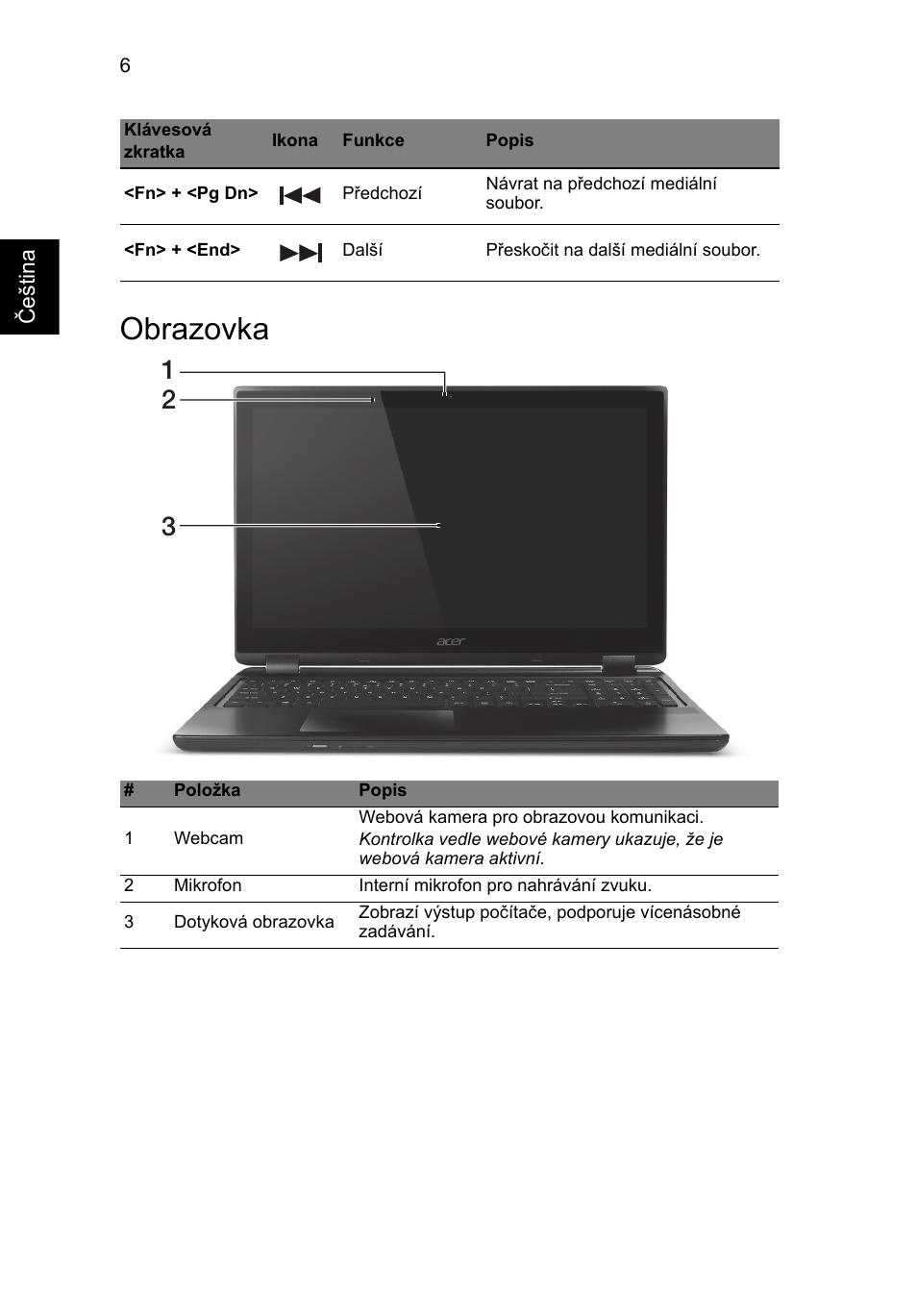 Obrazovka | Acer Aspire M3-581PT User Manual | Page 178 / 364