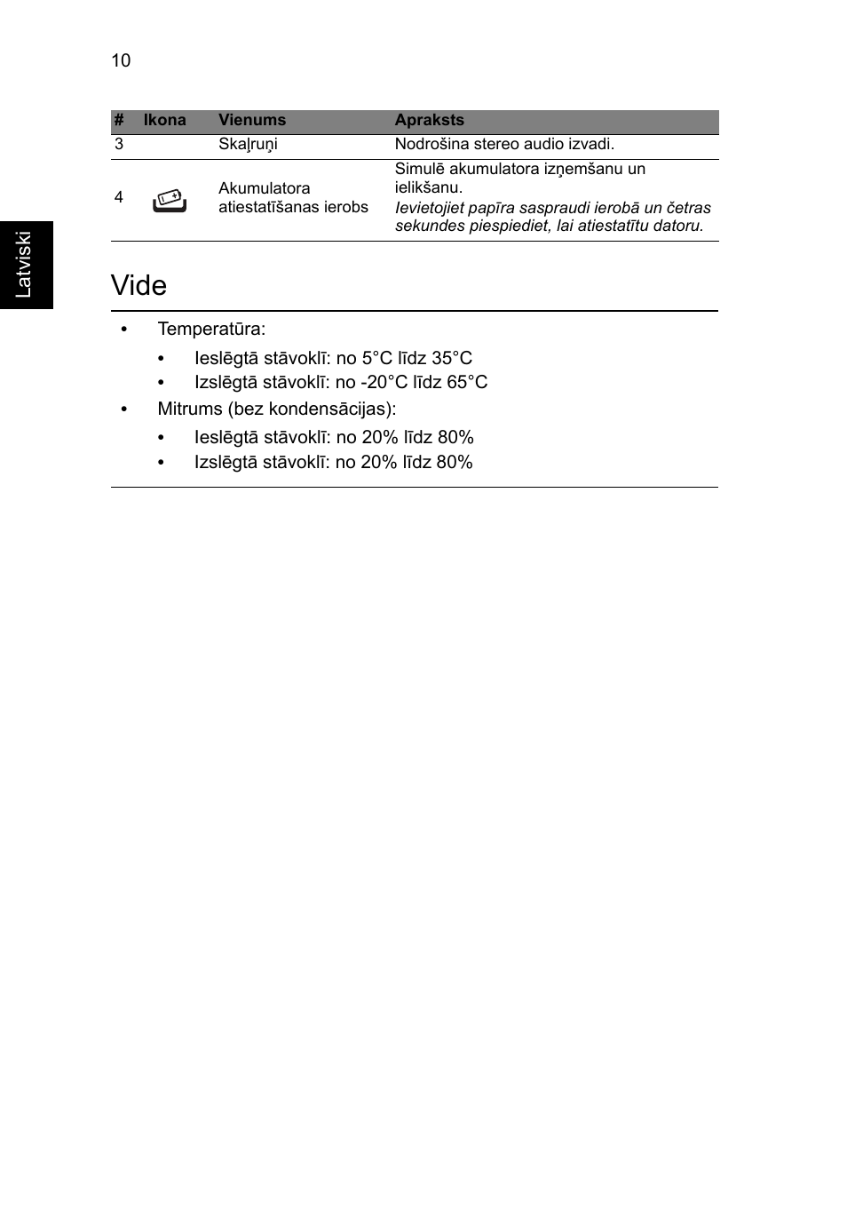 Vide | Acer Aspire M3-581PT User Manual | Page 266 / 364