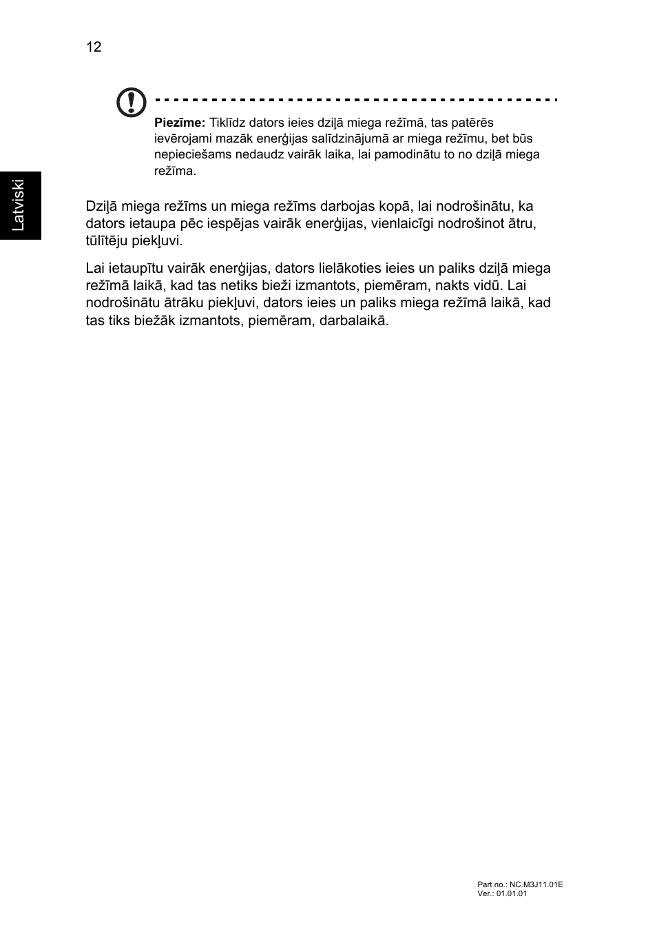 Latviski | Acer Aspire M3-581PT User Manual | Page 268 / 364