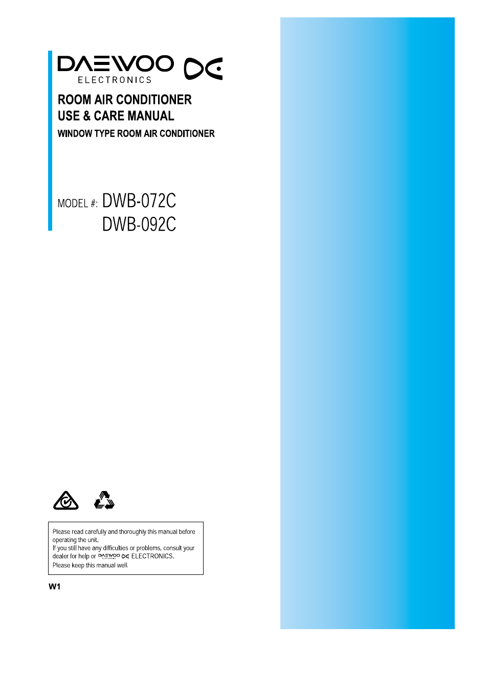 DAEWOO ELECTRONICS DWB-072C User Manual | Page 12 / 13