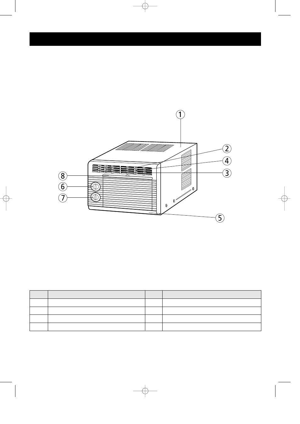 Names of major components | DAEWOO ELECTRONICS DWB-072C User Manual | Page 6 / 13