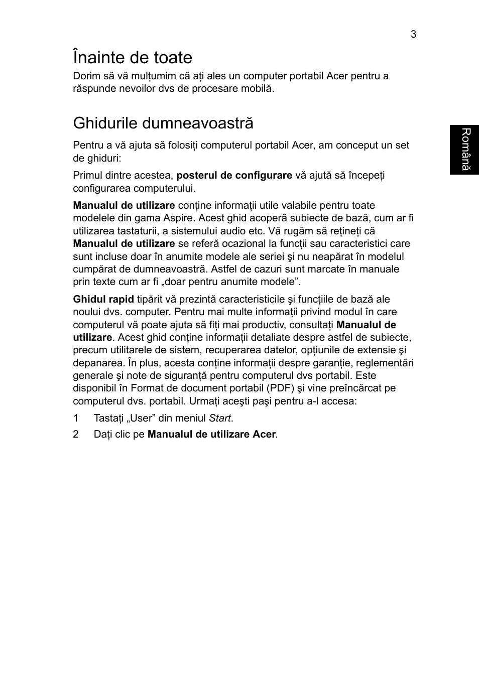 Înainte de toate, Ghidurile dumneavoastră | Acer Aspire V3-551 User Manual | Page 191 / 308