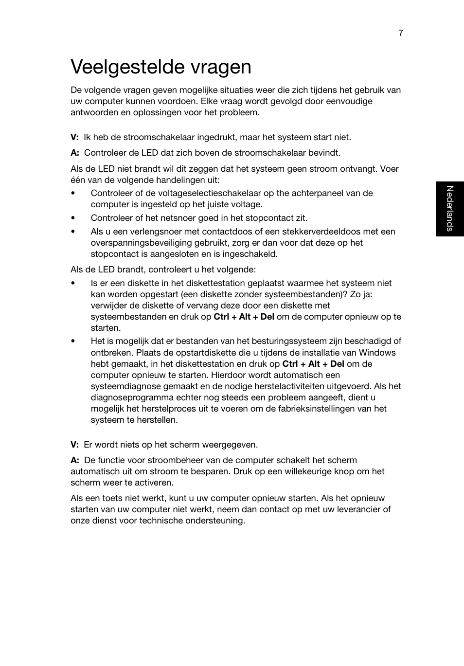 Veelgestelde vragen | Acer Aspire T3-600 User Manual | Page 263 / 764
