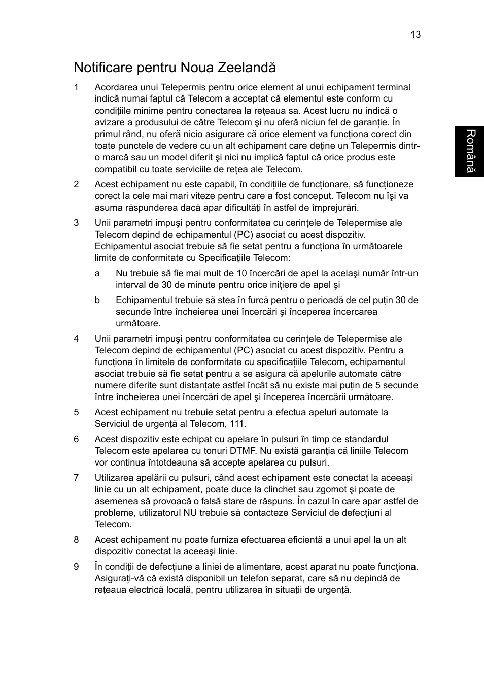 Notificare pentru noua zeelandă | Acer Aspire T3-600 User Manual | Page 511 / 764