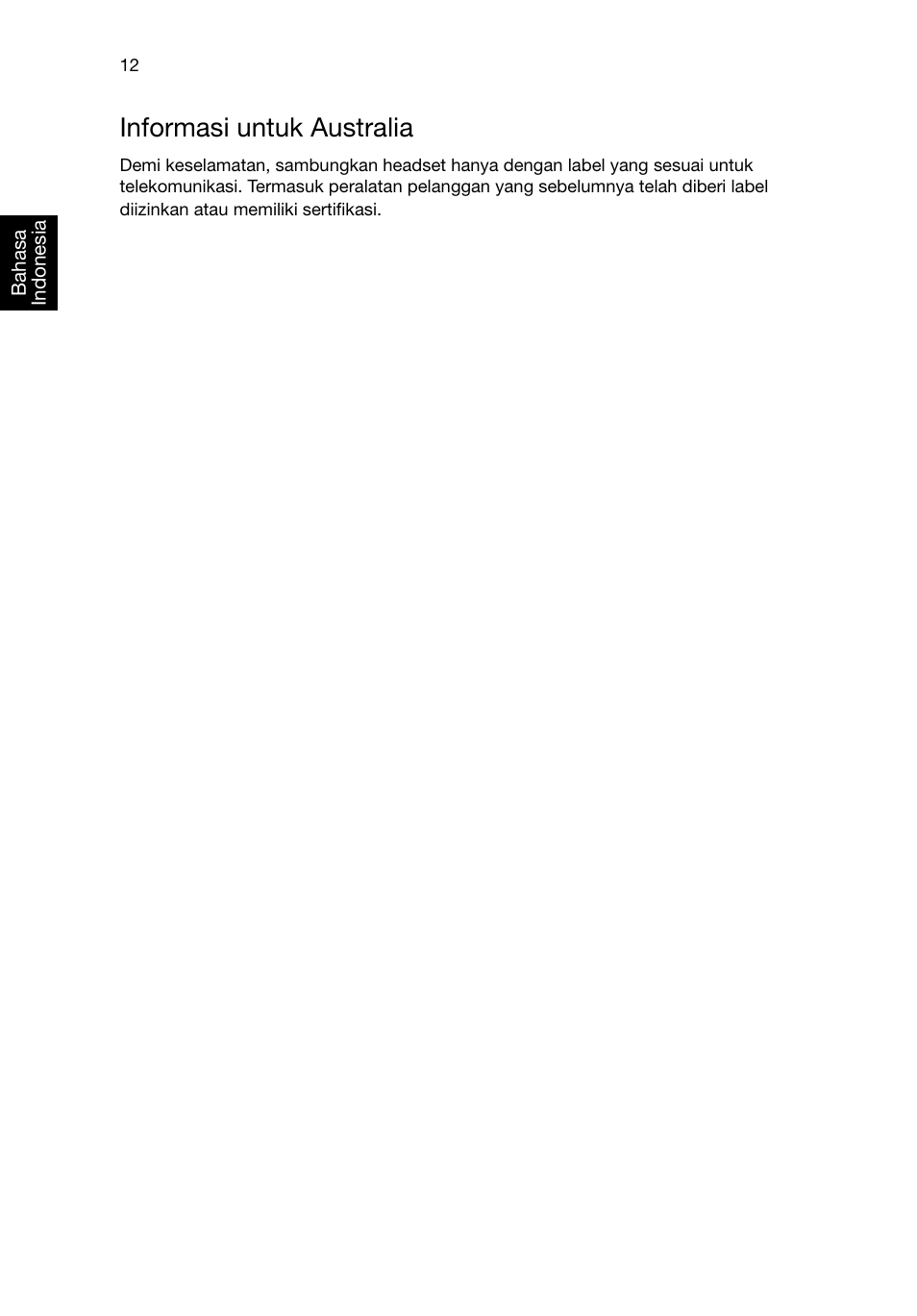Informasi untuk australia | Acer Aspire T3-600 User Manual | Page 700 / 764