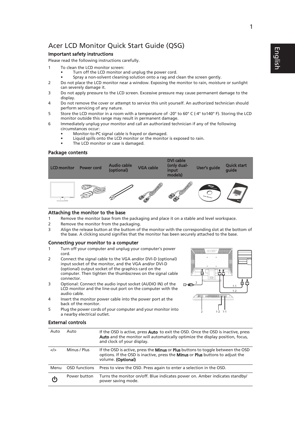 Acer V193W User Manual | 28 pages