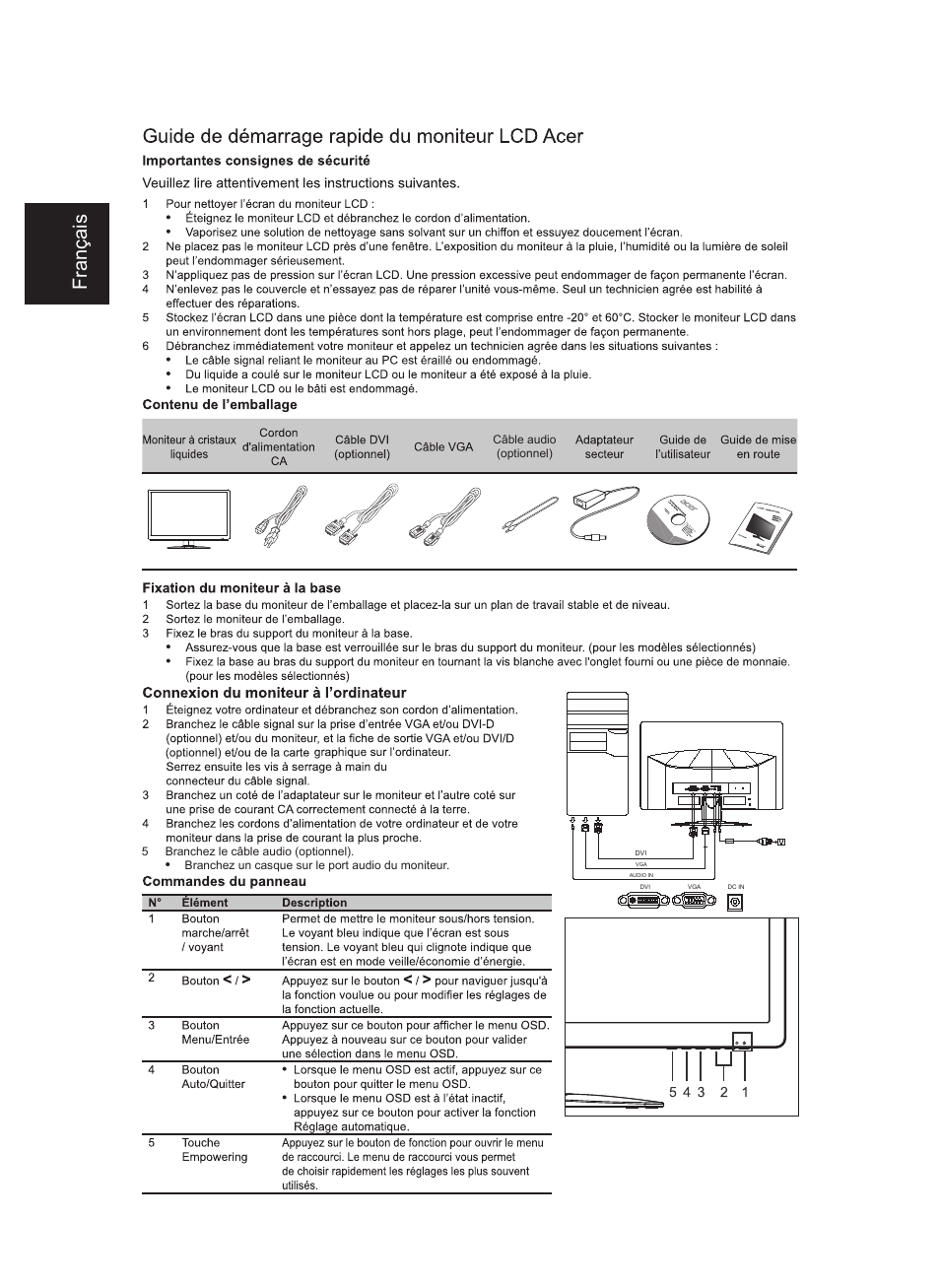 Acer G196HQL User Manual | 2 pages