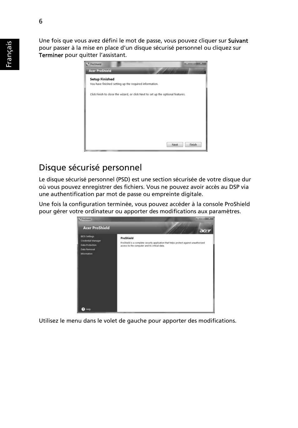 Disque sécurisé personnel | Acer TravelMate 7750G User Manual | Page 102 / 2286