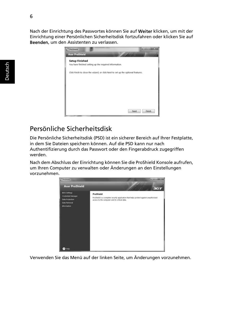 Persönliche sicherheitsdisk | Acer TravelMate 7750G User Manual | Page 176 / 2286