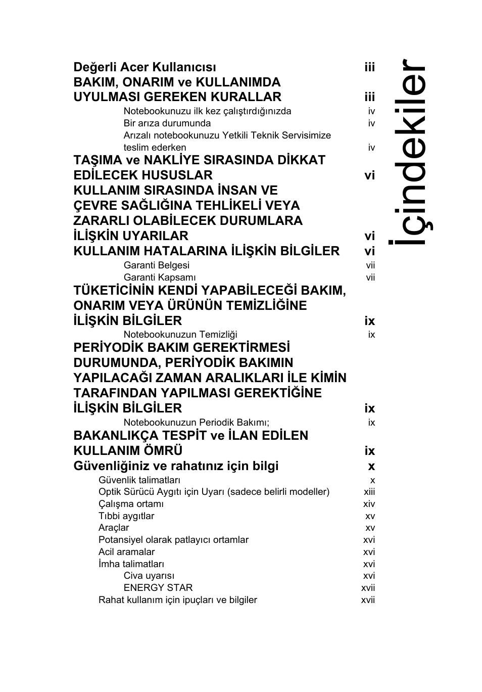 Içindekiler | Acer TravelMate 7750G User Manual | Page 1797 / 2286