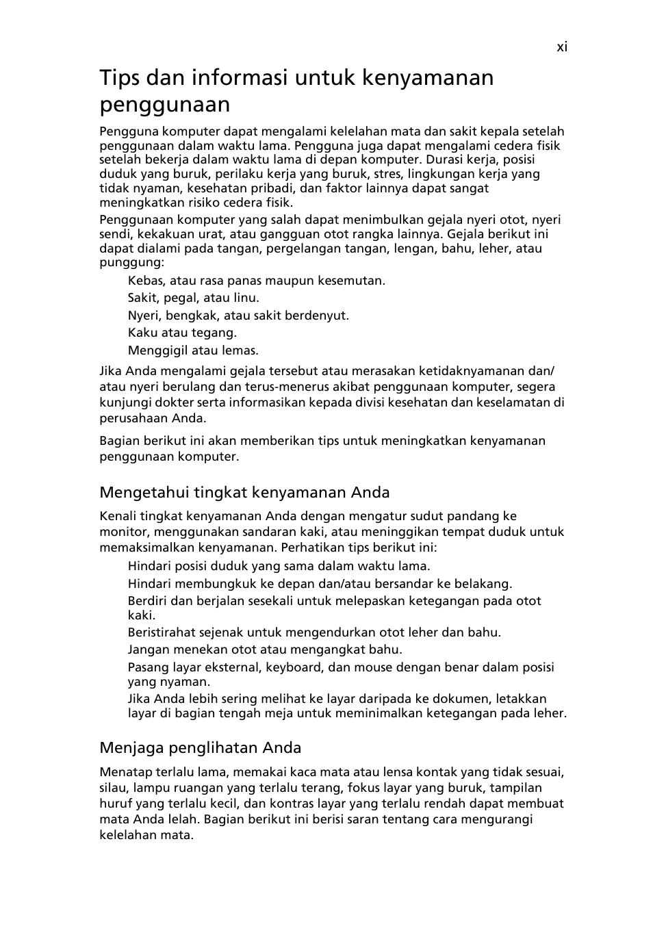 Tips dan informasi untuk kenyamanan penggunaan | Acer TravelMate 7750G User Manual | Page 2145 / 2286