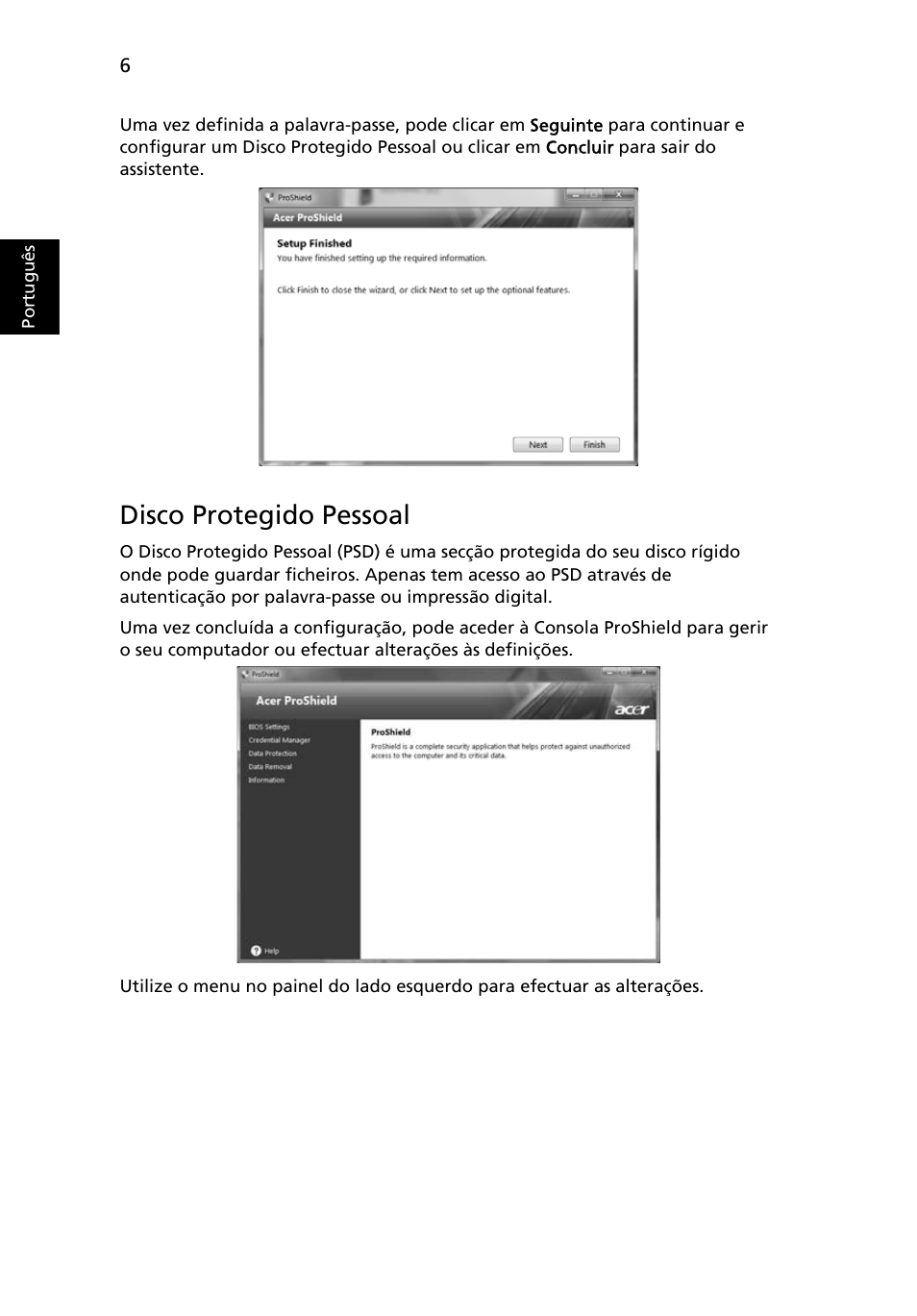 Disco protegido pessoal | Acer TravelMate 7750G User Manual | Page 400 / 2286