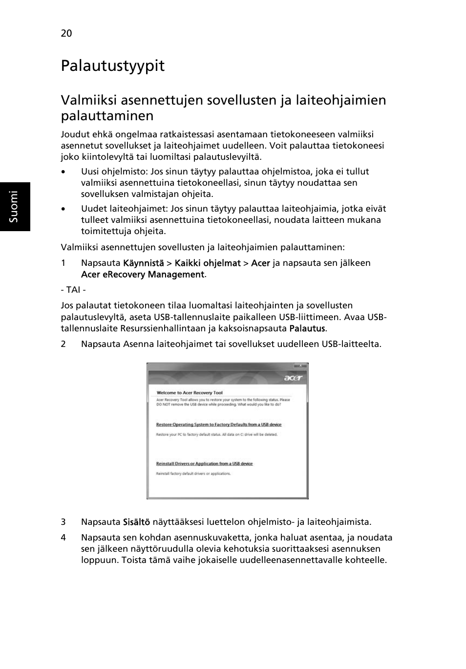 Palautustyypit | Acer TravelMate 7750G User Manual | Page 778 / 2286