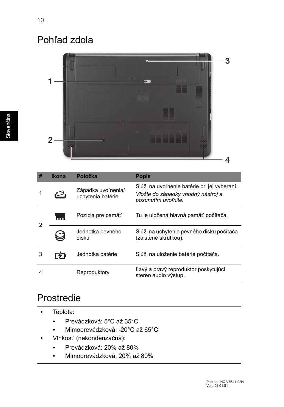 Pohľad zdola, Prostredie, Pohľad zdola prostredie | Acer TravelMate P243-M User Manual | Page 170 / 310