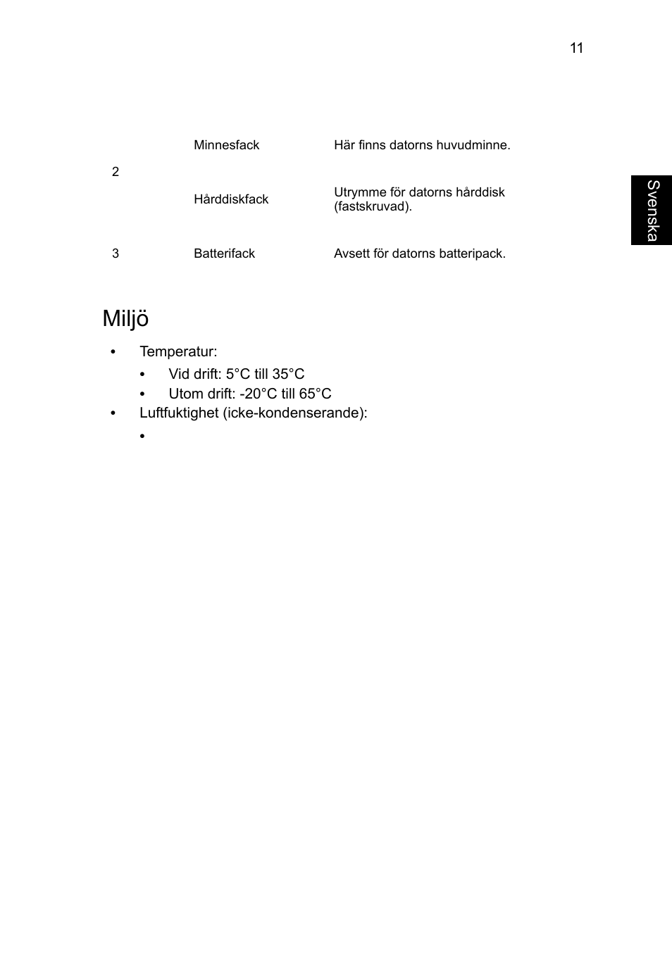 Miljö | Acer Aspire V3-431 User Manual | Page 137 / 362