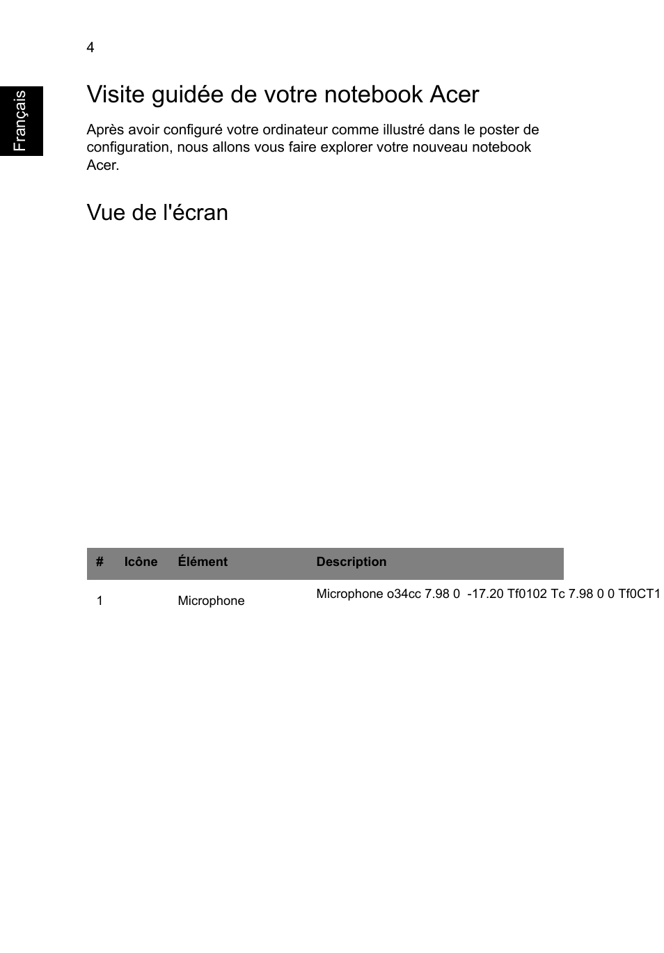 Visite guidée de votre notebook acer, Vue de l'écran | Acer Aspire V3-431 User Manual | Page 18 / 362