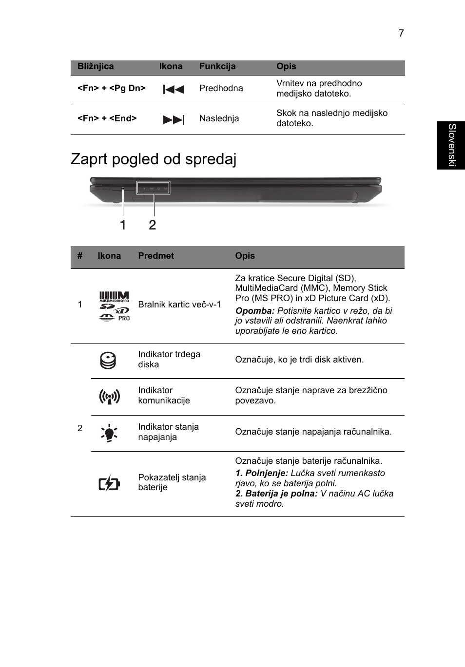 Zaprt pogled od spredaj | Acer Aspire V3-431 User Manual | Page 205 / 362