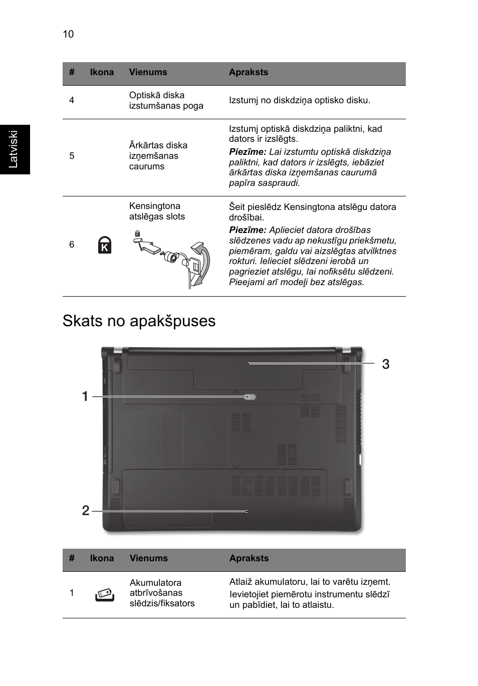 Skats no apakšpuses | Acer Aspire V3-431 User Manual | Page 268 / 362